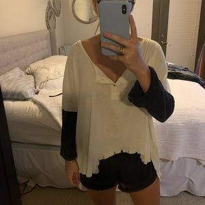 Free people vintage baseball tee